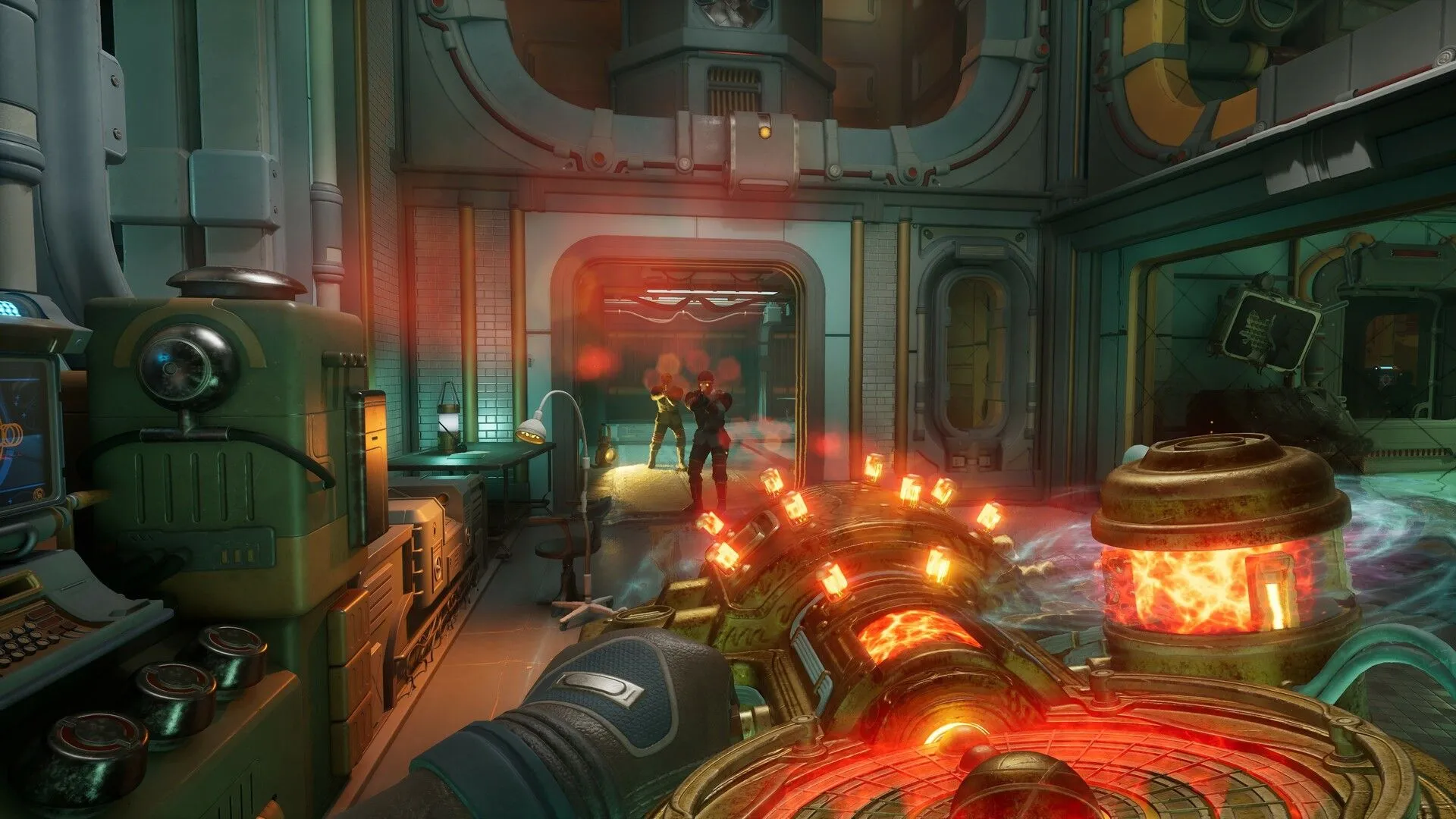 Nhân vật trong The Outer Worlds 2 đối đầu với một sinh vật ngoài hành tinh lớn