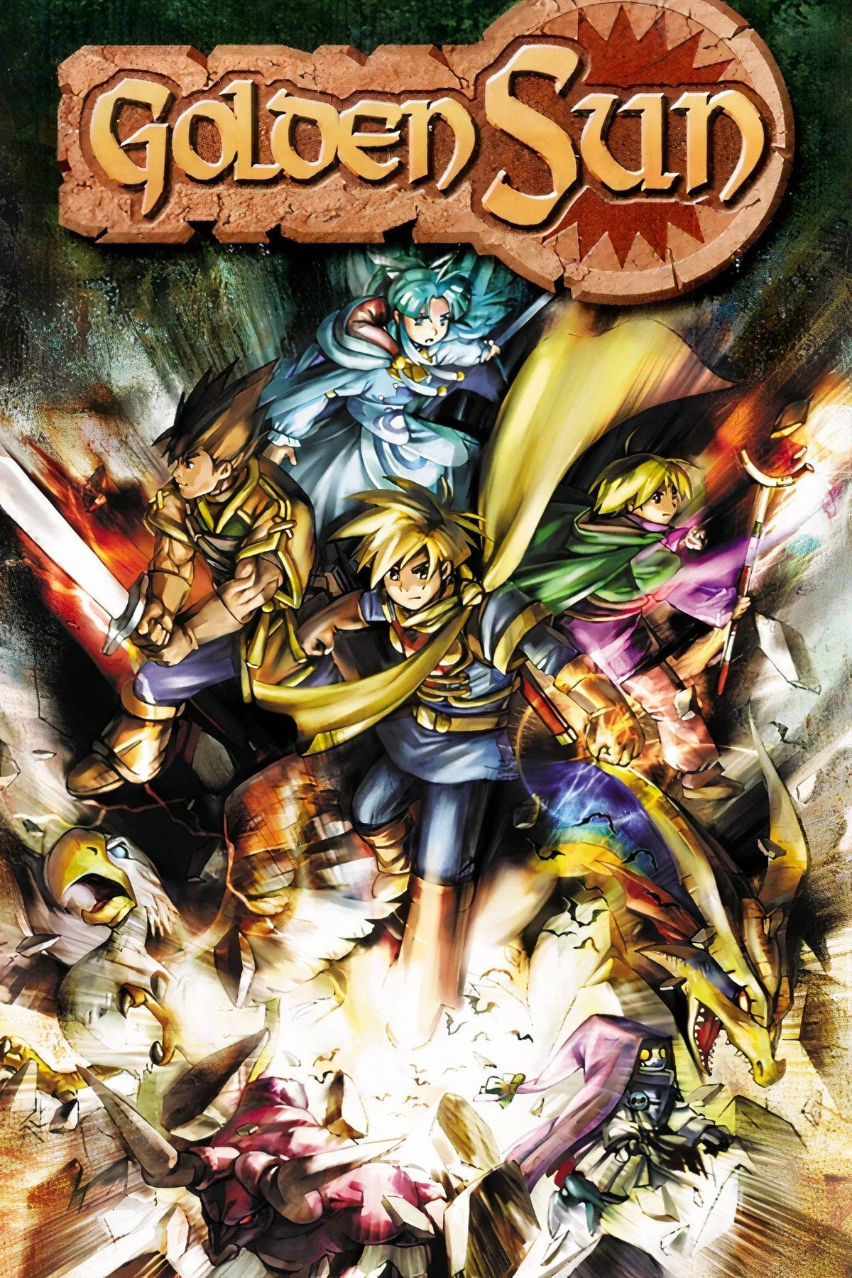 Nhóm nhân vật chính trong Golden Sun, một tựa JRPG kinh điển trên Game Boy Advance.