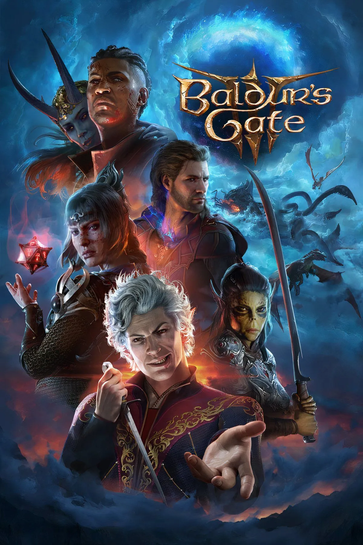 Nhóm nhân vật chuẩn bị chiến đấu trong Baldur's Gate 3, thể hiện đồ họa và hệ thống D&amp;D.