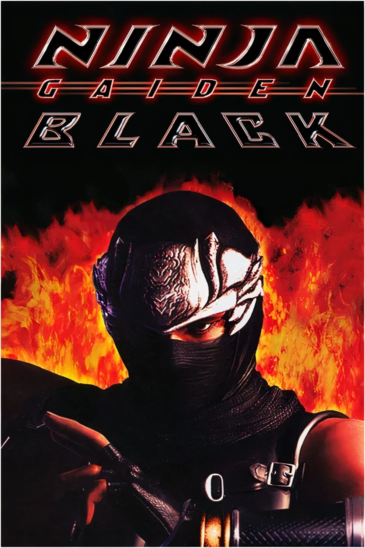 Ninja Ryu Hayabusa với thanh kiếm sắc bén đang đối đầu với kẻ thù trong Ninja Gaiden Black