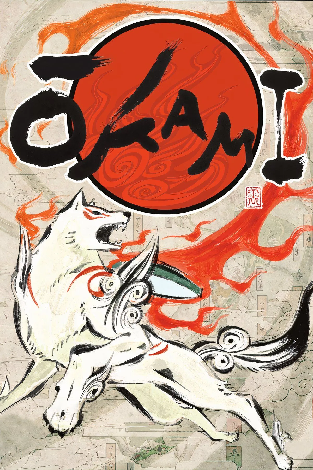 Nữ thần Amaterasu trong Okami, thể hiện phong cách đồ họa thủy mặc độc đáo của Clover Studio.
