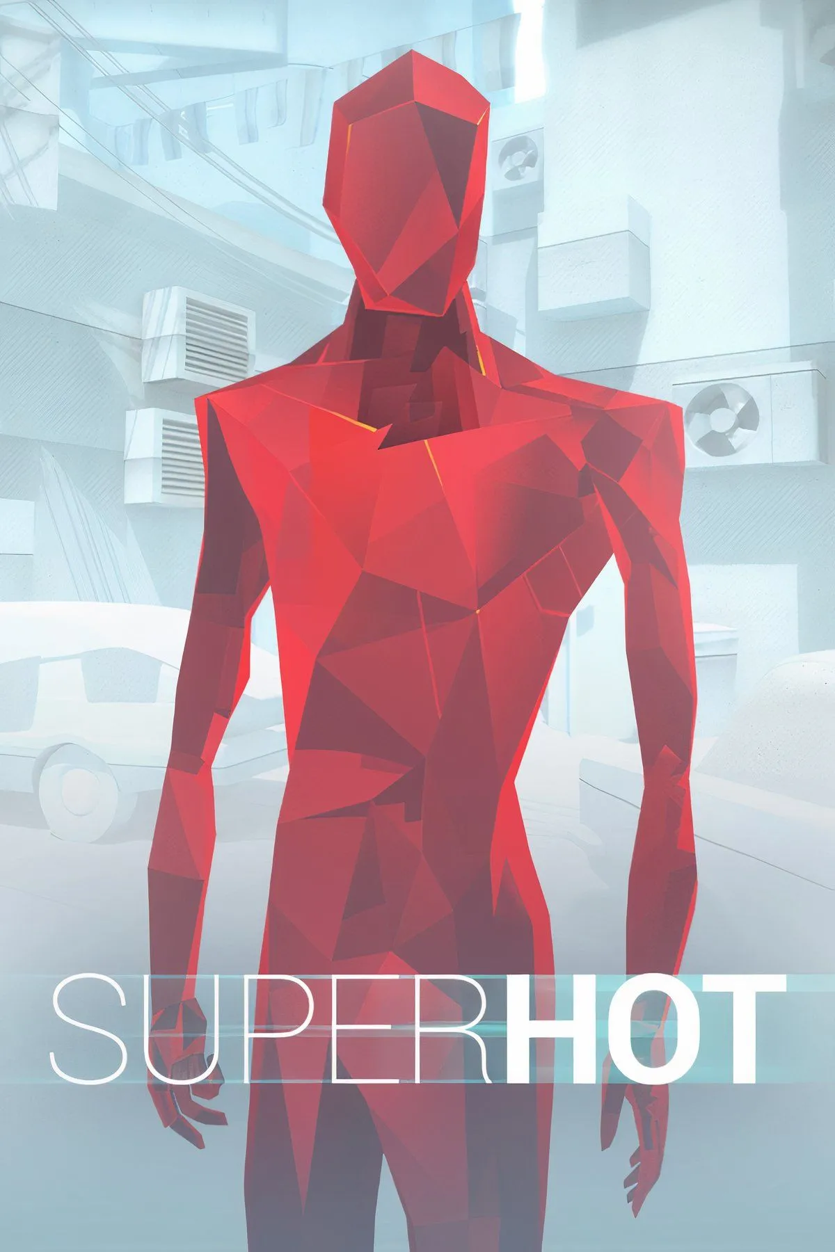 Phong cách nghệ thuật tối giản của Superhot, nhân vật đang né đạn trong khung cảnh trắng và đỏ.