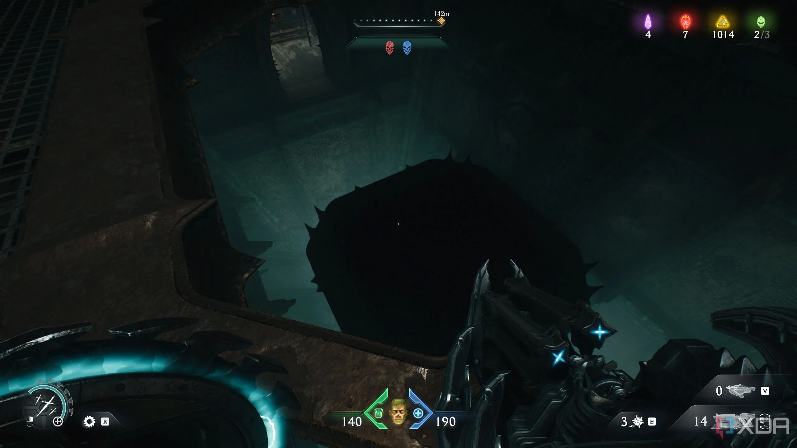 Platform piston đang di chuyển xuống trong Chương 19 Doom The Dark Ages