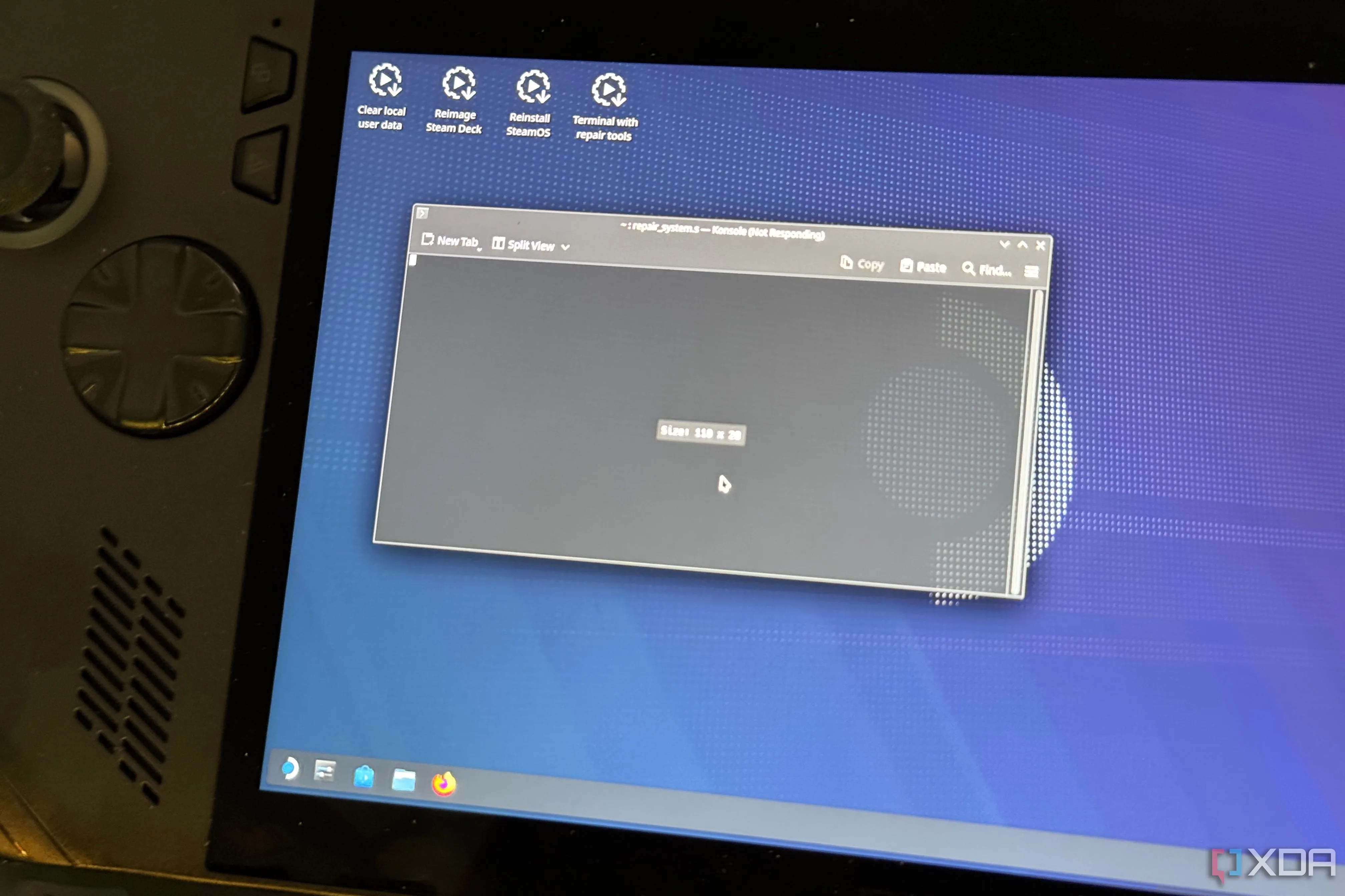 Quá trình cài đặt SteamOS từ USB Live trên máy ROG Ally X