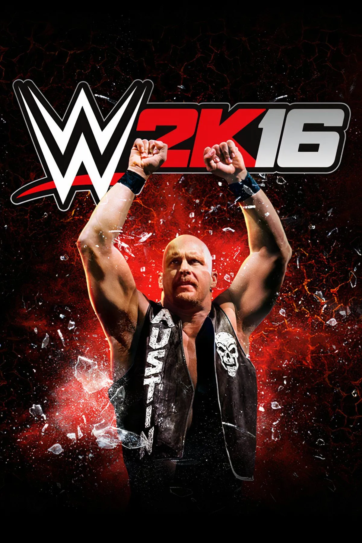Siêu sao Stone Cold Steve Austin thực hiện Stunner trong chế độ Austin 3:16 Showcase của WWE 2K16