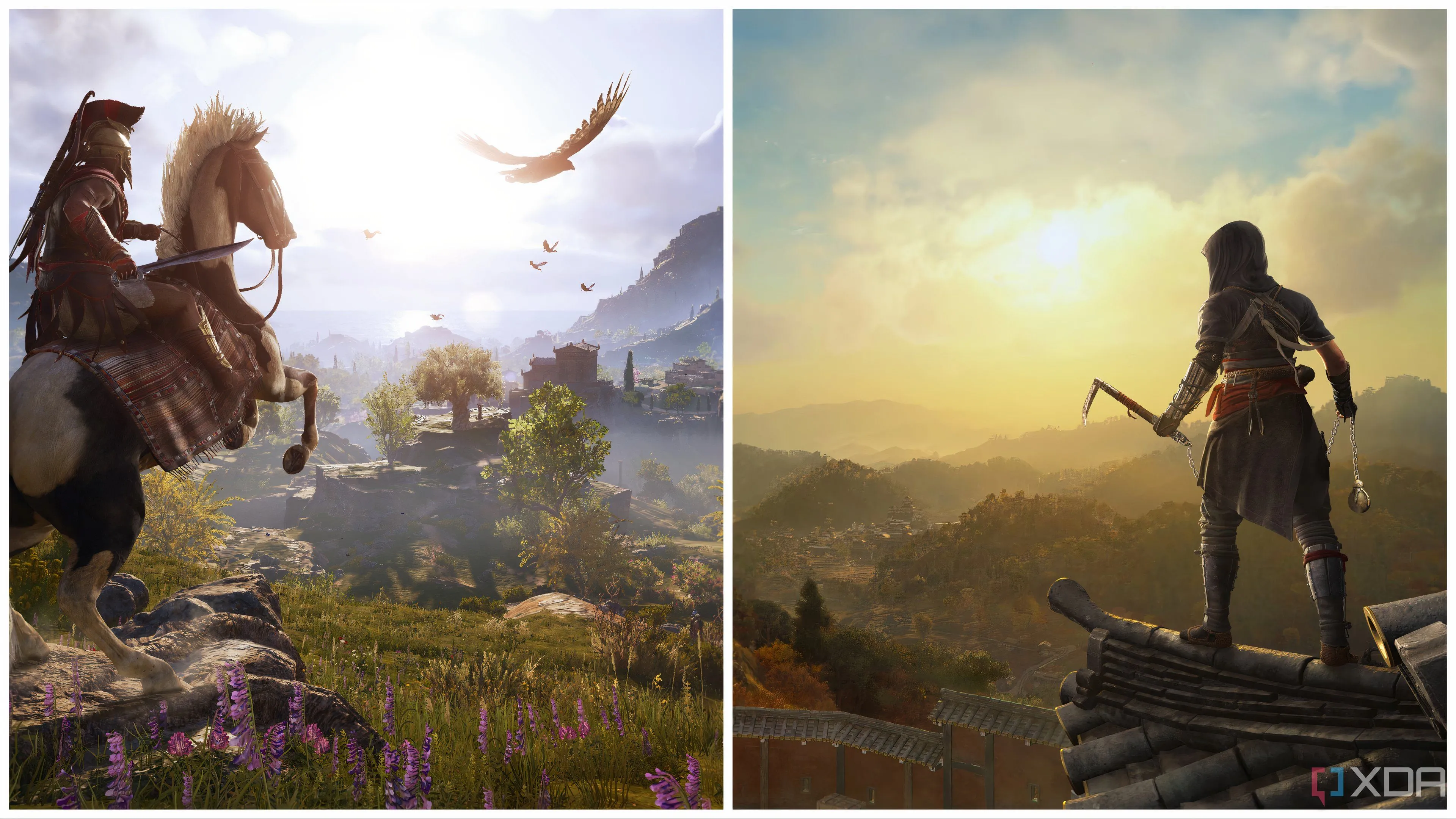Sự kết hợp giữa môi trường Assassin's Creed Odyssey và Assassin's Creed Shadows
