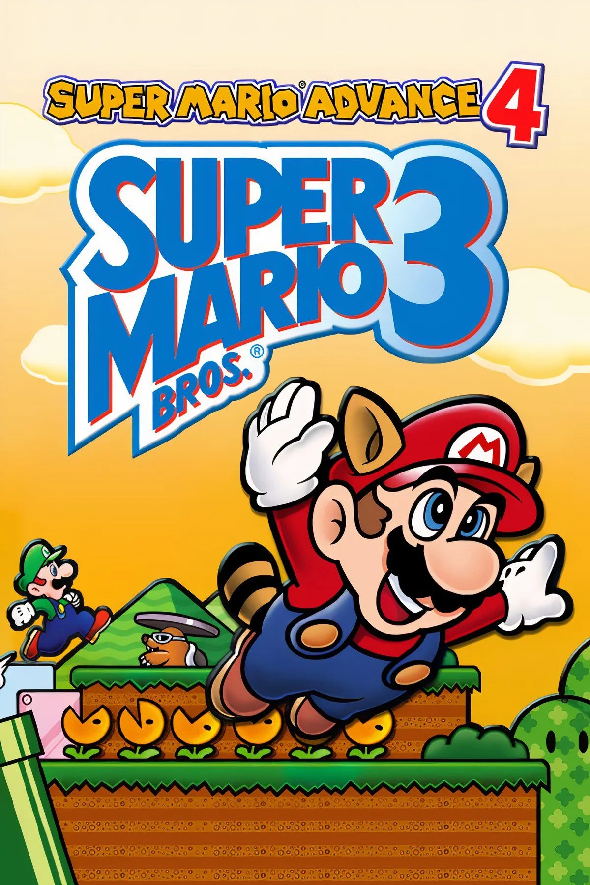 Super Mario Advance 4 trên Game Boy Advance với phong cách pixel cổ điển.