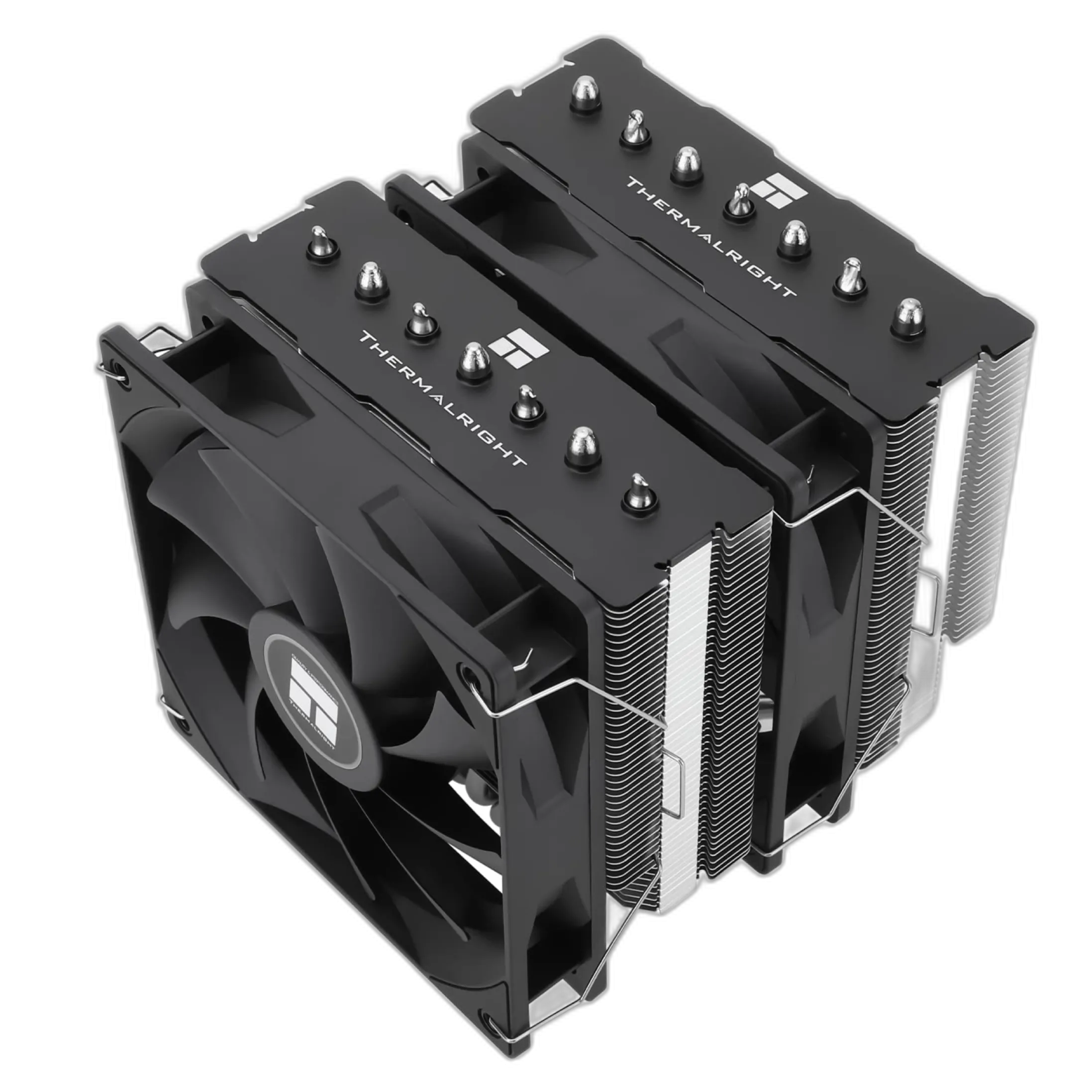 Tản nhiệt khí Thermalright Phantom Spirit 120 SE với hai tháp tản nhiệt và quạt kép, mặt trước