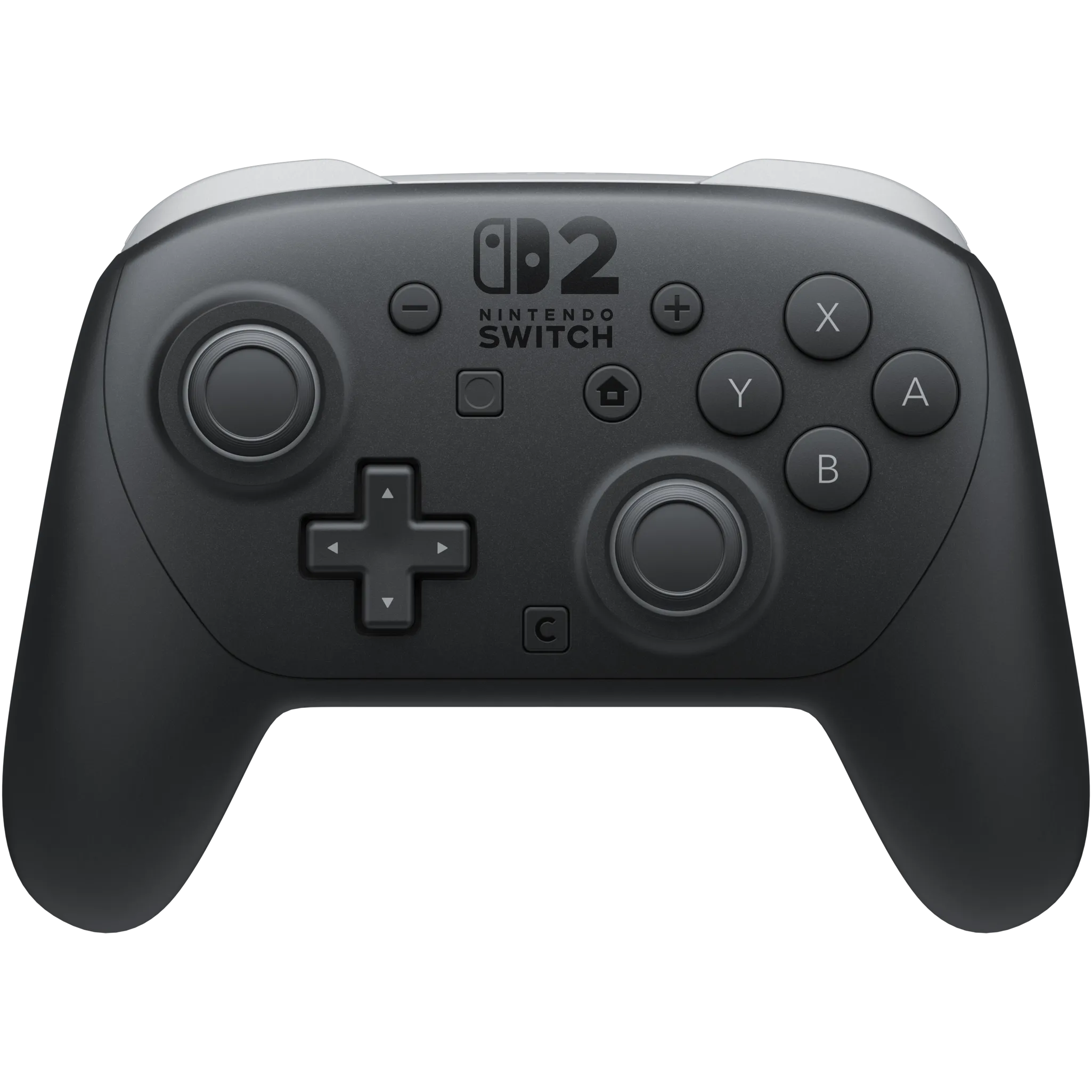 Tay cầm chơi game Nintendo Switch 2 Pro Controller màu đen với thiết kế công thái học