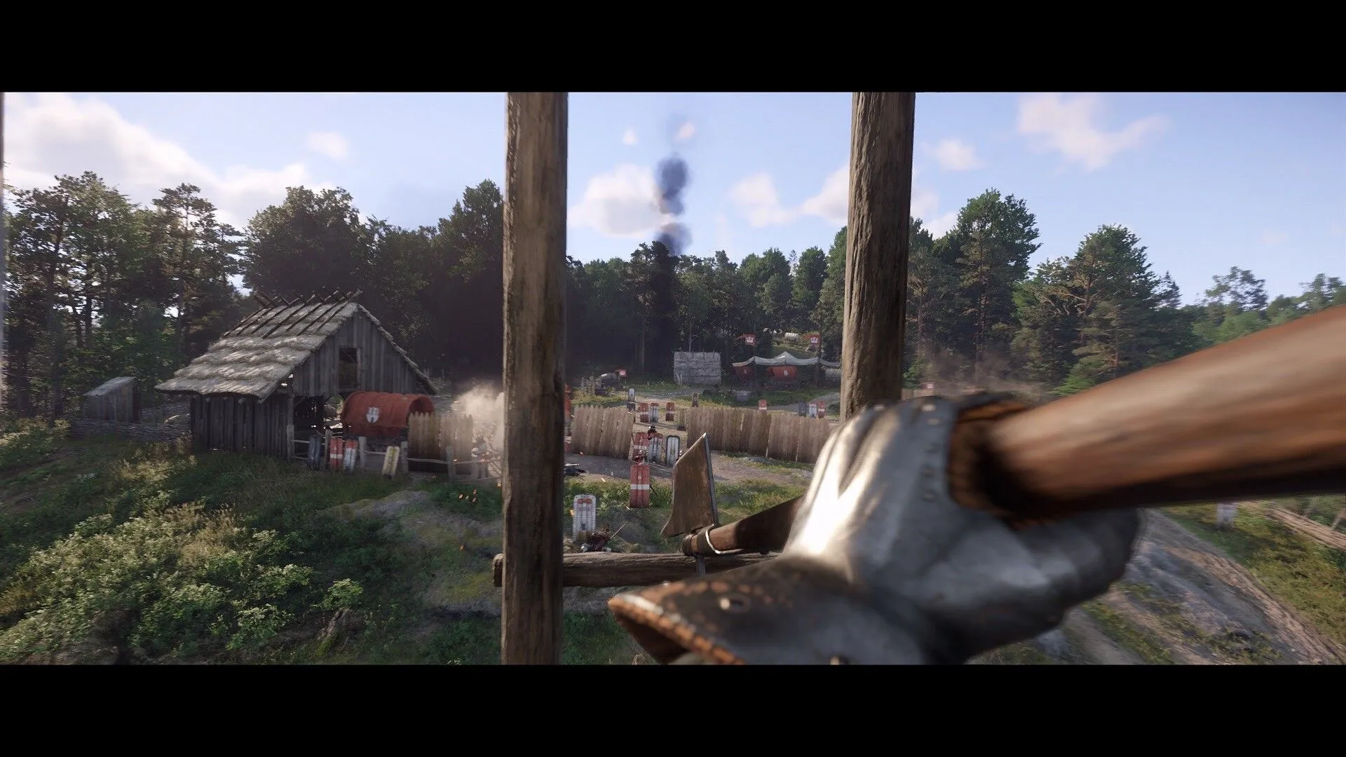 Thành phố thời trung cổ nhìn từ trên cao trong Kingdom Come Deliverance II