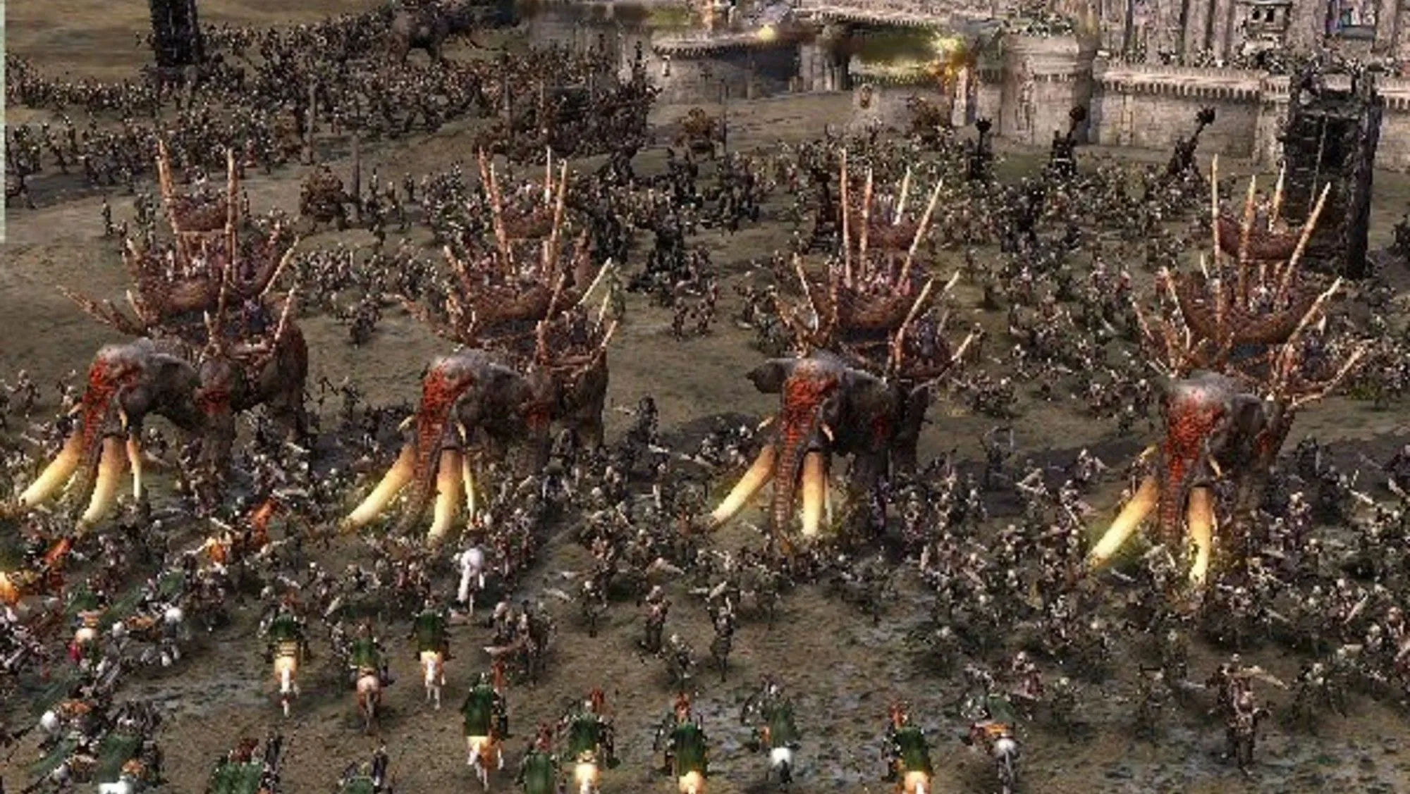 Thành trì Minas Tirith hùng vĩ trong The Lord of the Rings: Battle for Middle Earth, biểu tượng của game chiến thuật thời gian thực.