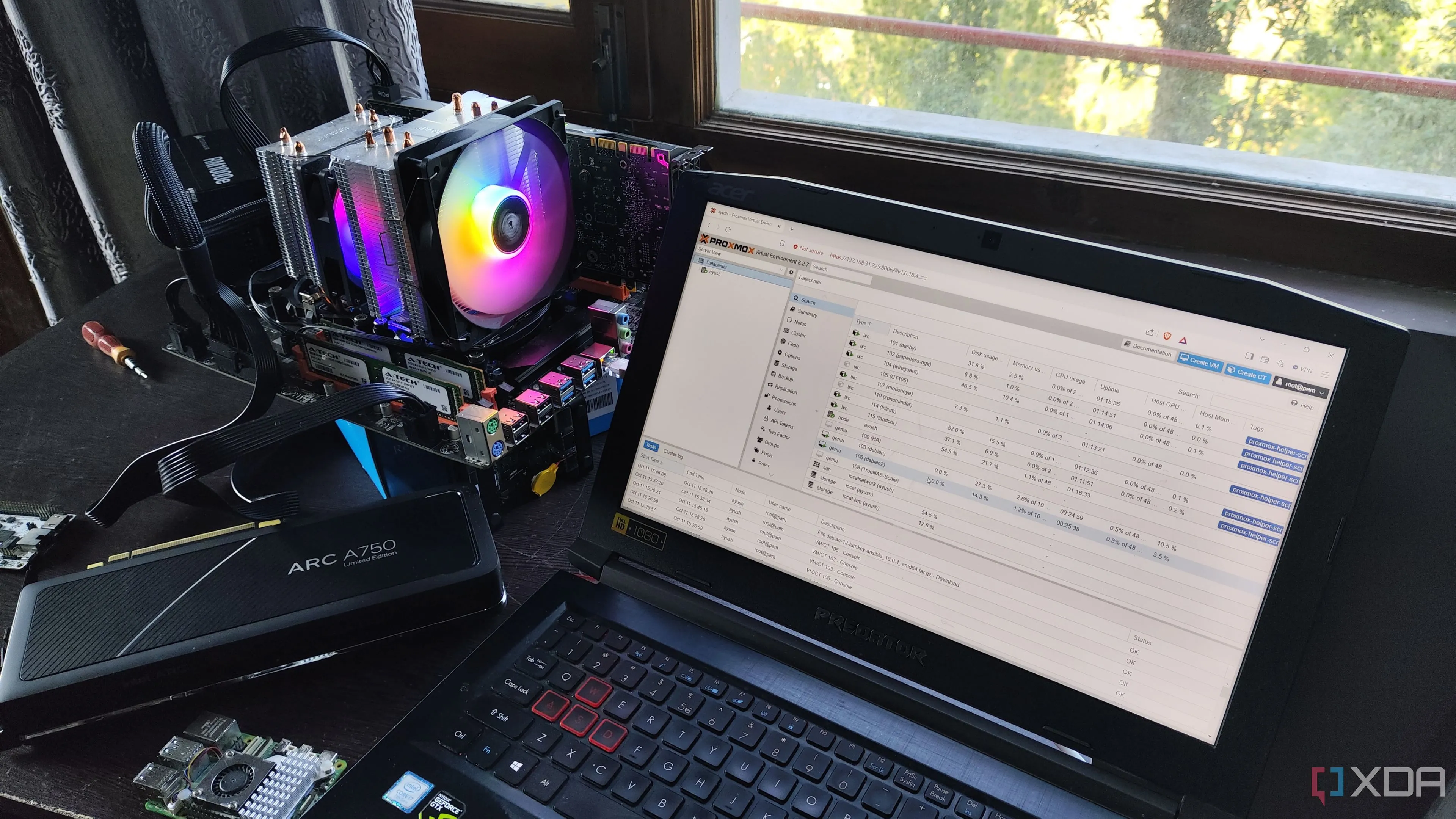 Thiết lập môi trường Proxmox home lab với nhiều máy chủ và thiết bị mạng