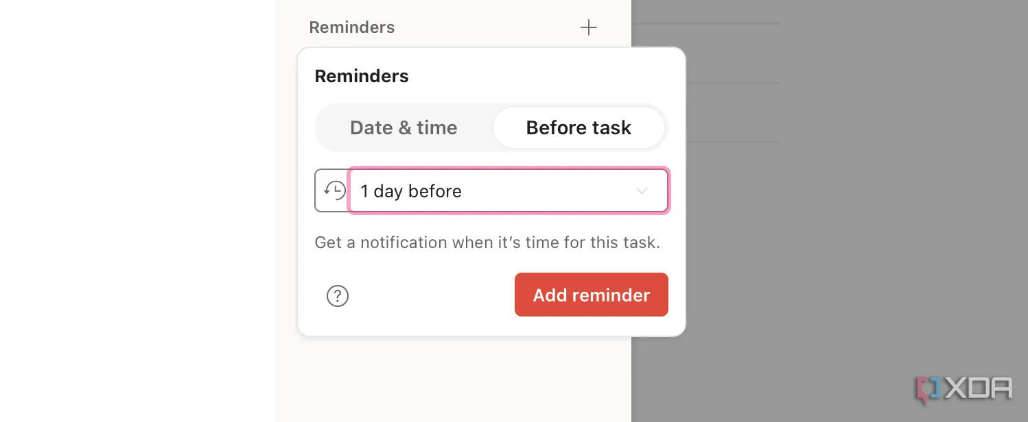 Thiết lập nhắc nhở trước thời hạn trong Todoist