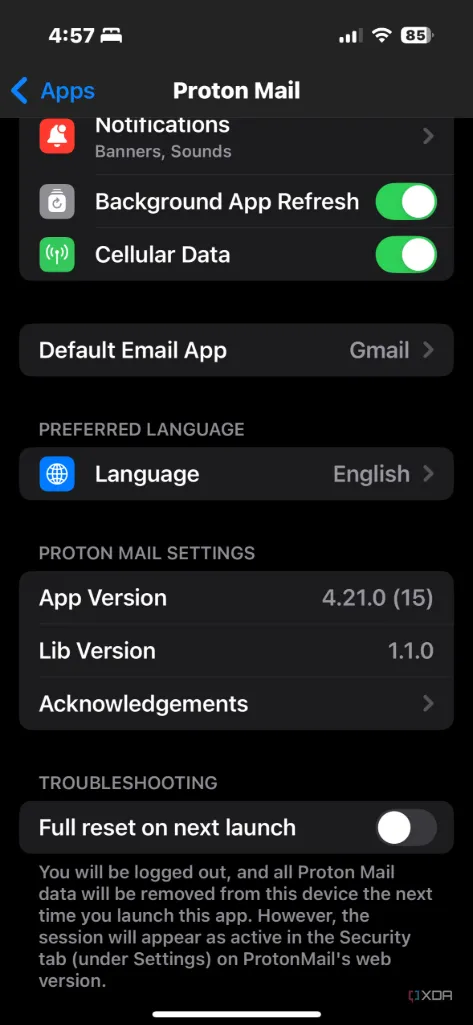 Thiết lập Proton Mail làm ứng dụng email mặc định trên iPhone