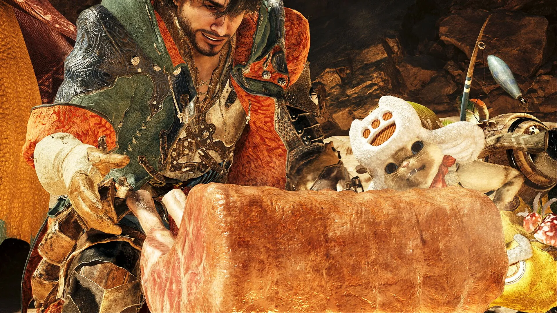 Thợ săn đang đuổi theo dấu vết của quái vật trên bản đồ rộng lớn của Monster Hunter Wilds