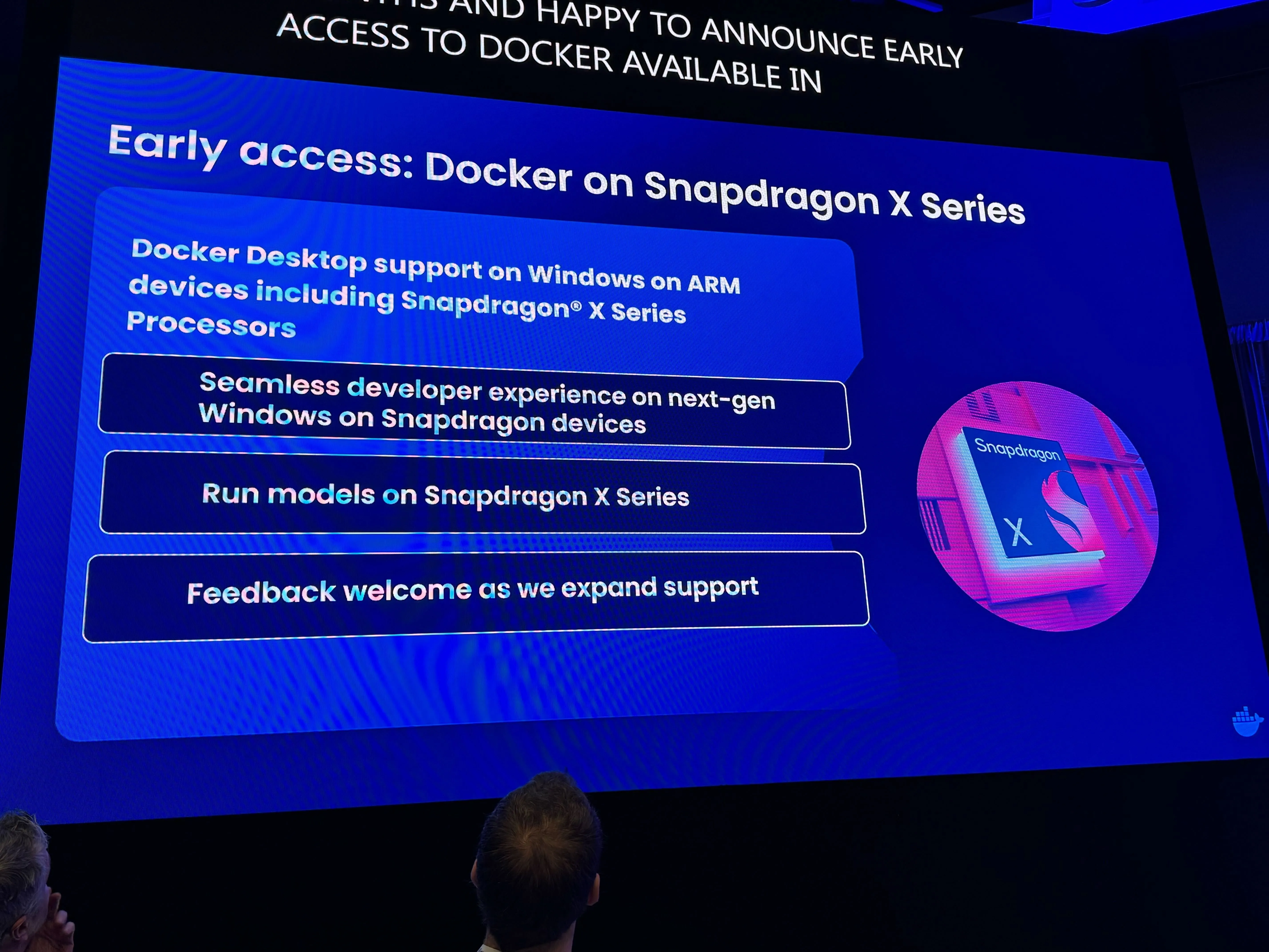 Thông báo từ Computex về việc Docker Desktop hỗ trợ Windows trên ARM và cho phép chạy mô hình AI trên chip Snapdragon X