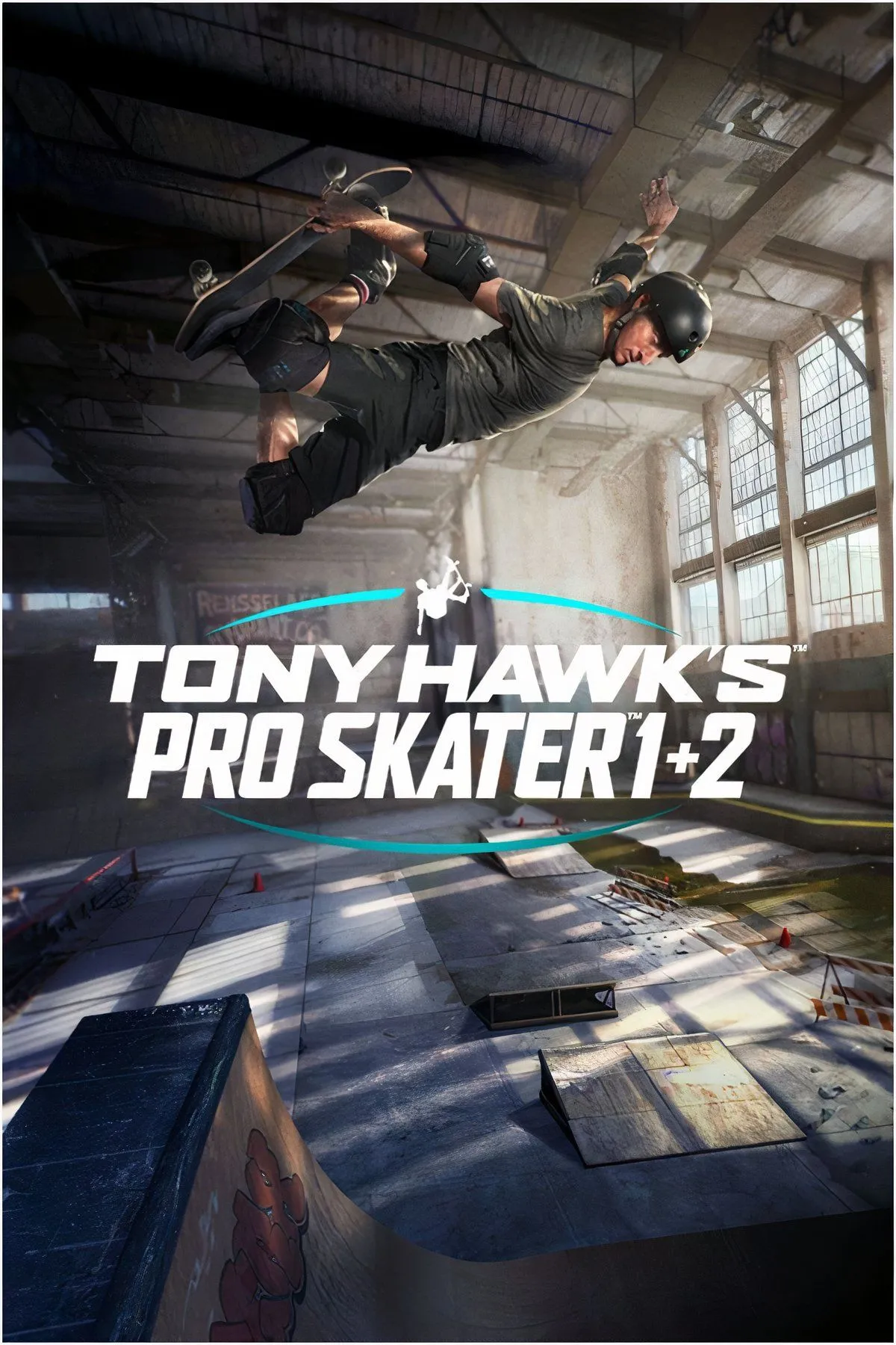 Tony Hawk thực hiện thủ thuật trượt ván trong Tony Hawk's Pro Skater 1 + 2 Remake, với đồ họa mượt mà và môi trường sống động.