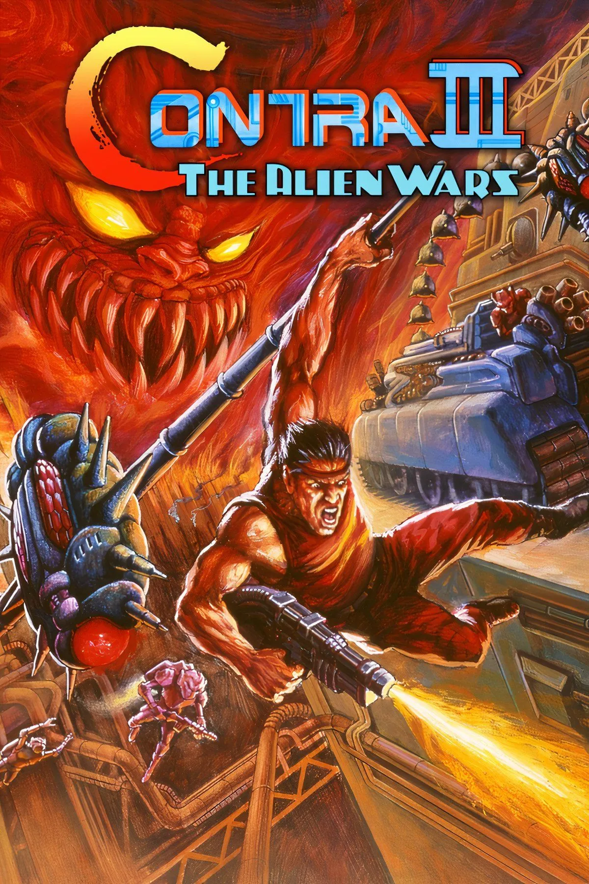 Trận chiến căng thẳng với tàu chiến Dodriguez trong Contra III: The Alien Wars.