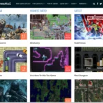 Website AllGamesAtoZ hiển thị danh sách các tựa game miễn phí