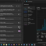 Wintoys và Task Manager cho thấy mức sử dụng tài nguyên thấp trên Windows 11