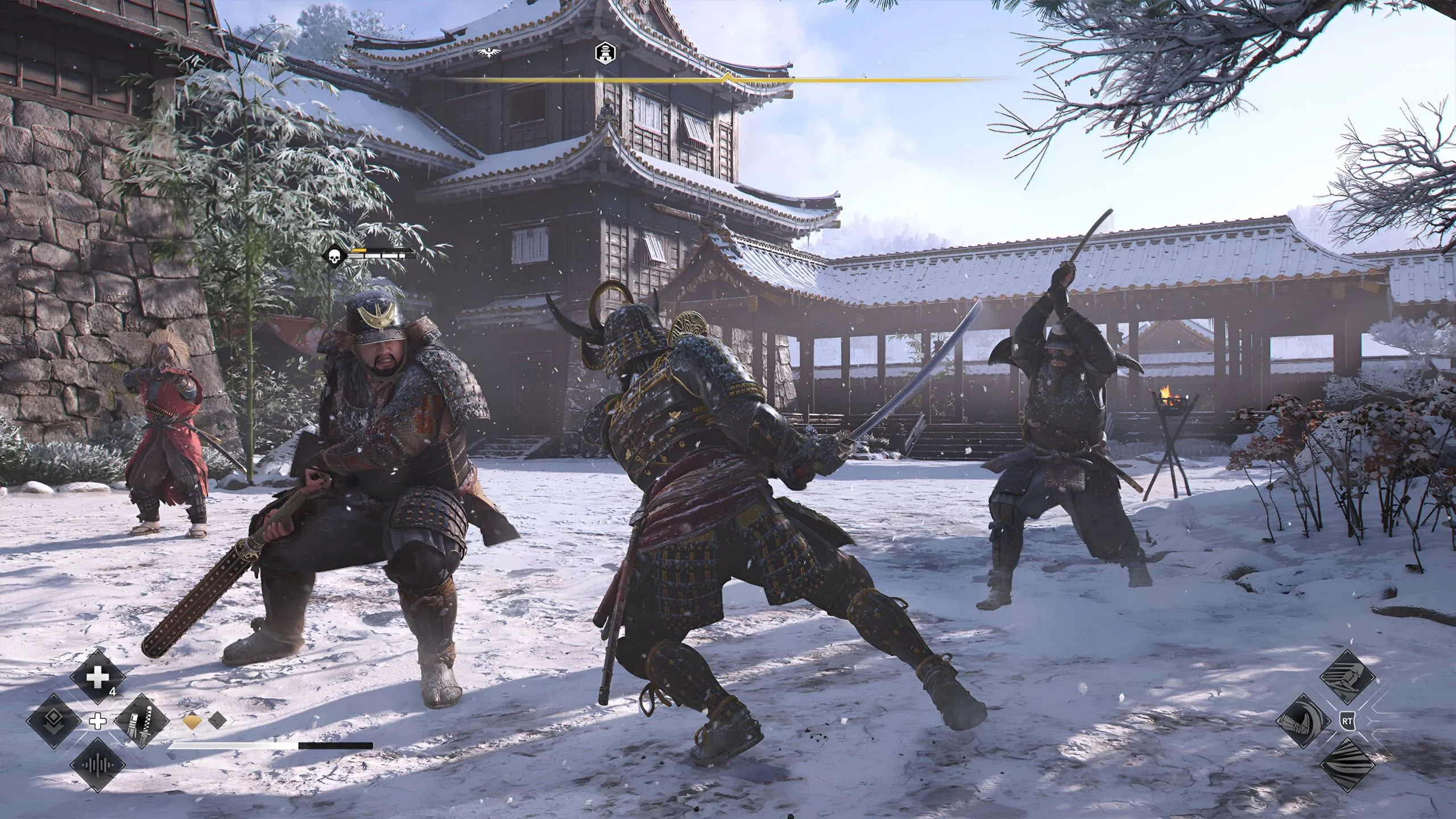 Yasuke chiến đấu trong một cuộc đối đầu khốc liệt, nhấn mạnh tầm quan trọng của việc tiêu diệt mọi nhân chứng trong Assassin's Creed Shadows.