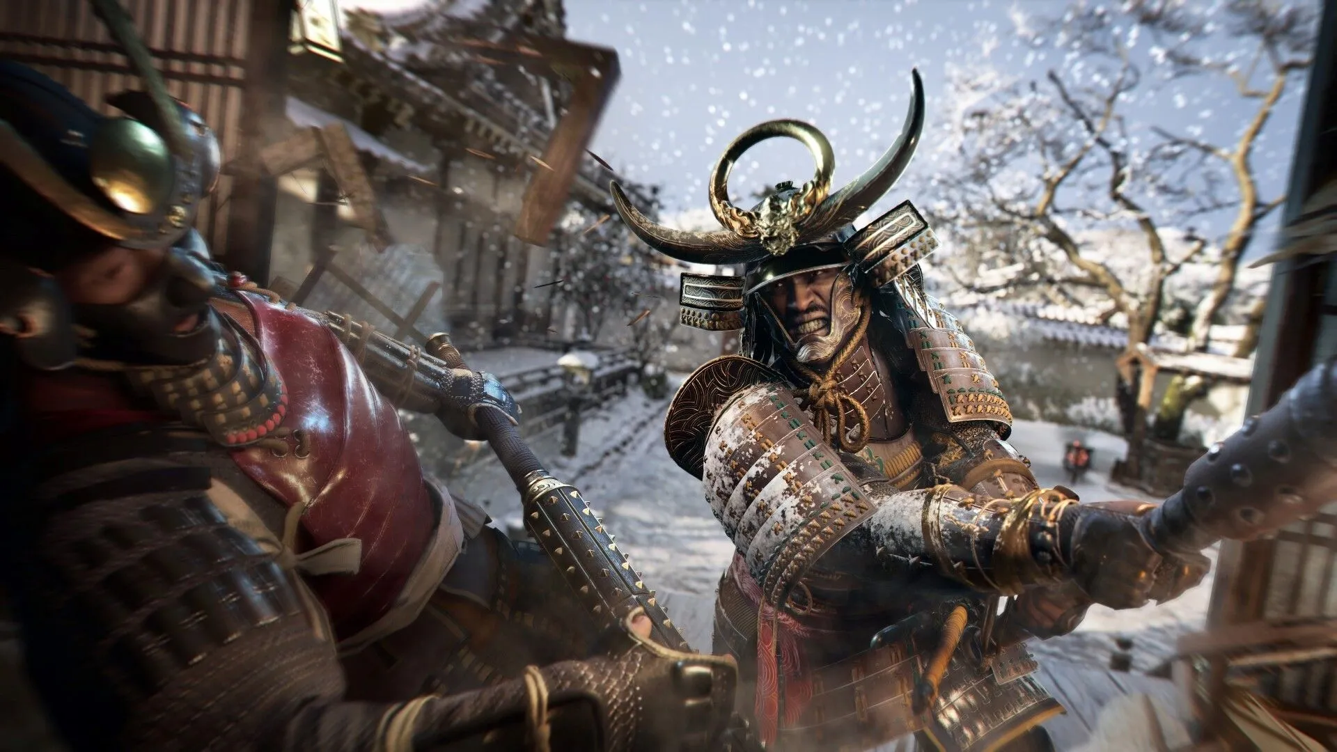 Yasuke chiến đấu với kẻ thù bằng kiếm trong Assassin's Creed Shadows
